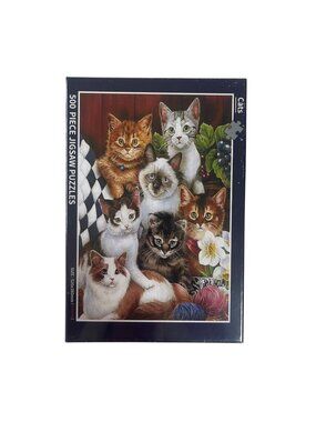 500 Piece Cats Jigsaw Puzzle Colorful Artwork‎